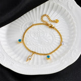 316L Stainless Steel Eye Shell Lightning Charm Chain Bracelet
