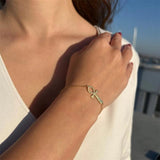 Ancient Egypt Ankh Bracelet Stainless Steel Cross Bangle