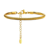 Adjustable Snake Chain Bracelet, Stainless Steel Women Bangle