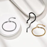 Adjustable Snake Chain Bracelet, Stainless Steel Women Bangle