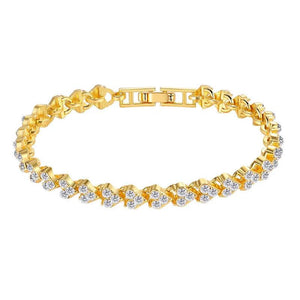 Heart Shaped Zircon Love Bracelet Roman Crystal Jewelry