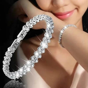 Heart Shaped Zircon Love Bracelet Roman Crystal Jewelry