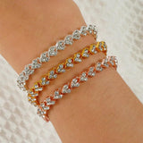 Heart Shaped Zircon Love Bracelet Roman Crystal Jewelry