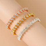Heart Shaped Zircon Love Bracelet Roman Crystal Jewelry