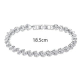 Heart Shaped Zircon Love Bracelet Roman Crystal Jewelry