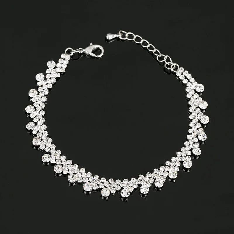 Charming Rhinestone Silver Bracelet for Women
