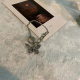 Silver Butterfly OT Buckle Bracelet For Women Couples Vintage Party Jewelry Gift