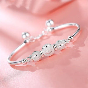 Adjustable Round Bead Charm Bracelet for Women Girls Jewelry Gift