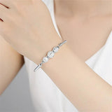 Adjustable Round Bead Charm Bracelet for Women Girls Jewelry Gift