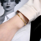 Adjustable Stainless Steel Snake Chain Bangle Bracelet