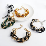Colorful Chunky Chain Bracelet Boho Hand Jewelry
