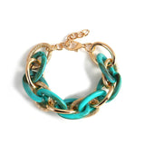 Colorful Chunky Chain Bracelet Boho Hand Jewelry