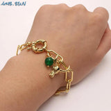 Bull Head Pendant Bracelet With Stones Charm Hip-Hop Jewelry Gift
