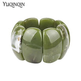 Resin Cuff Bracelets for Women Geometric Wide Bangle Stretch Acrylic Jewelry