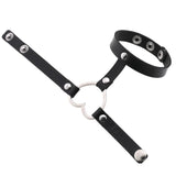 Unisex Punk Rock Gothic Heart Hand Glove Chain Leather Bracelet