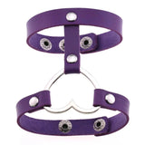Unisex Punk Rock Gothic Heart Hand Glove Chain Leather Bracelet