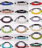 10mm Mixed Crystal Bracelet Bangle for Women Men