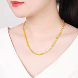 Feather Shape Stitching Charms Chain Bracelet Necklace Set