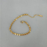 Feather Shape Stitching Charms Chain Bracelet Necklace Set