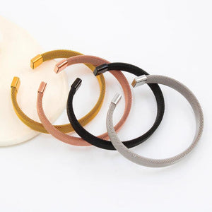 Stainless Steel Mesh Bracelet Cuff Bangle Punk Accessories YS390