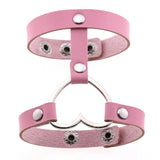 Punk Leather Heart Bracelet Wristband Cuff