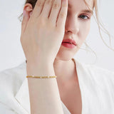 Sparkling Chain Bracelet 316L Stainless Steel Women Wedding Party Gift