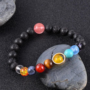 Solar Chakra Bracelet Men Natural Stone Universe Yoga