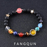 Solar Chakra Bracelet Men Natural Stone Universe Yoga
