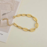 Heart Square Link Chain Bracelet Women Stainless Steel Party Jewelry