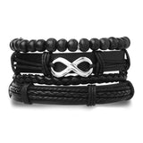 Stainless Steel Wide Alloy Bullet Bracelet Cowhide Leather Bracelet for Men