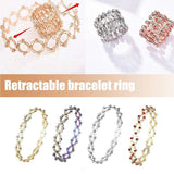 Stretchable Bracelet Ring Charm Crystal Jewelry Gift