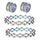 Stretchable Bracelet Ring Charm Crystal Jewelry Gift