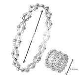 Stretchable Bracelet Ring Charm Crystal Jewelry Gift