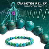 Chrysocolla Malachite Bracelets Natural Stone Beads Round Healing Jewelry
