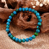 Chrysocolla Malachite Bracelets Natural Stone Beads Round Healing Jewelry