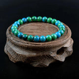 Chrysocolla Malachite Bracelets Natural Stone Beads Round Healing Jewelry