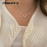 Silver Bracelets Unique Buckle LOVE Heart Thick Chain Girl Party Jewelry