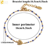 CSJA Stainless Steel Tree of Life Charm Bangle Bracelet