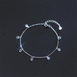 CZ Crystal Bracelet Bangle Round Bead Rhinestones Elastic Wedding Bridal Gift
