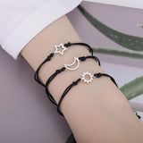 3PCS/Set Couple Bracelet for Women Stainless Steel Sun Moon Star Bracelets