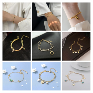 316L SS Natural Pearl Pentagram Small Bar Bracelet