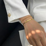 316L SS Natural Pearl Pentagram Small Bar Bracelet