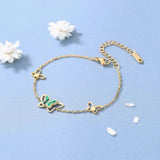 316L SS Natural Pearl Pentagram Small Bar Bracelet
