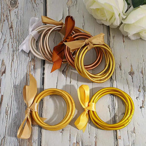 Colorful Glitter Filled Jelly Bangle Bracelet for Women