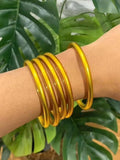 Colorful Glitter Filled Jelly Bangle Bracelet for Women