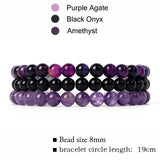 3Pcs Pink Quartz Turquoise Bracelet Sets Reiki Natural Stone