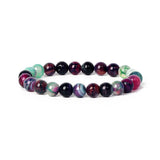 Striped Agates Crystal Quartz Jades Bracelet - Reiki Healing Bangle
