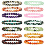 6MM Reiki Natural Stone Bracelets for Women Multicolor Agates Quartzs Hematite