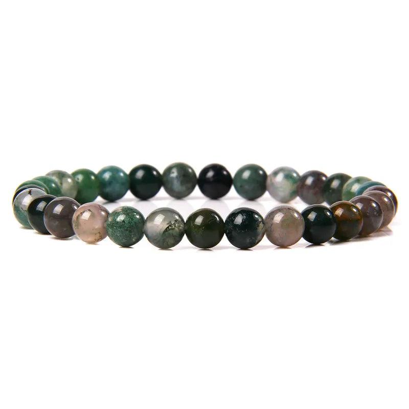6MM Multicolor Stone Beads Bracelet Stretch Jewelry