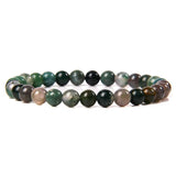 6MM Multicolor Stone Beads Bracelet Stretch Jewelry
